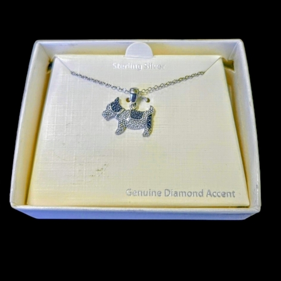 BUYER'S CHOICE!! Sterling Minimilist Dainty Necklace with Diamond Accent - Picture 3 of 10